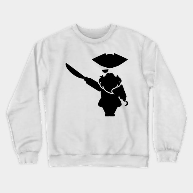 Bearded pirate with the sword and the hook Crewneck Sweatshirt by SooperYela